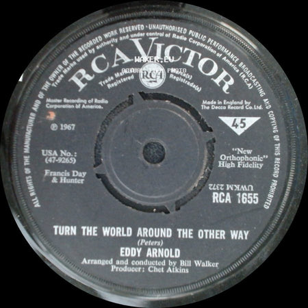 Eddy Arnold - The Long Ride Home / Turn The World Around The Other Way side B