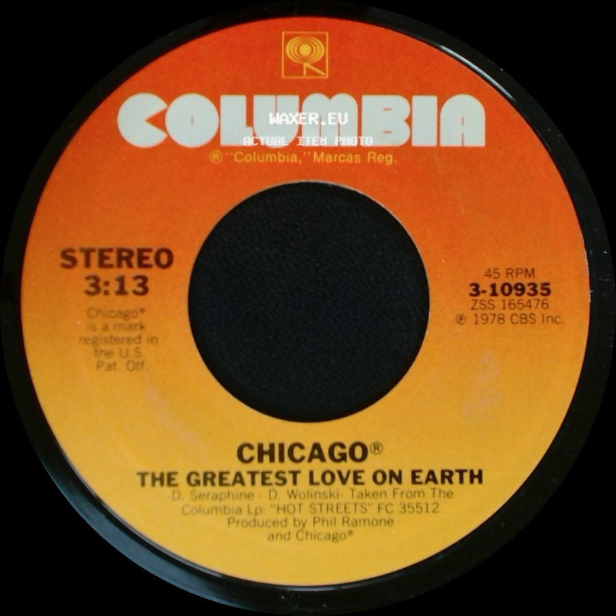 Chicago - The Greatest Love On Earth / Gone Long Gone side A