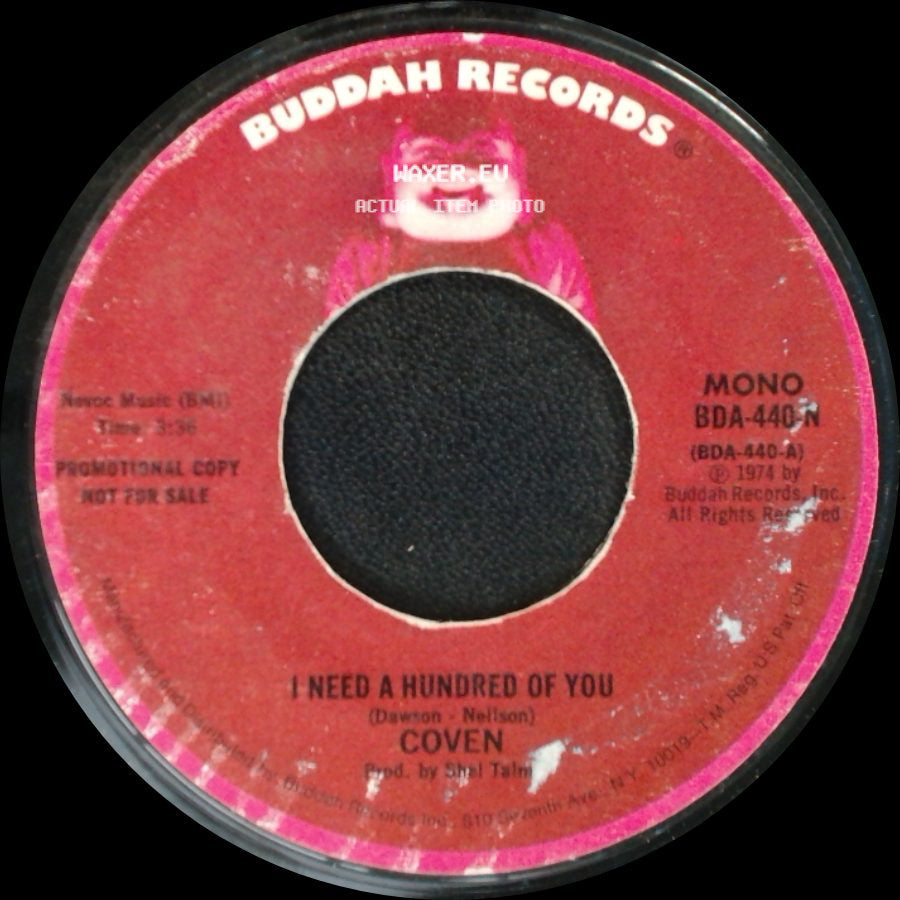 Coven - I Need A Hundred Of You / I Need A Hundred Of You side B