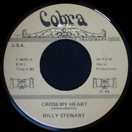 Billy Stewart / Big Jay Mcneely - Cross My Heart / There Is Something On Your Mind side A