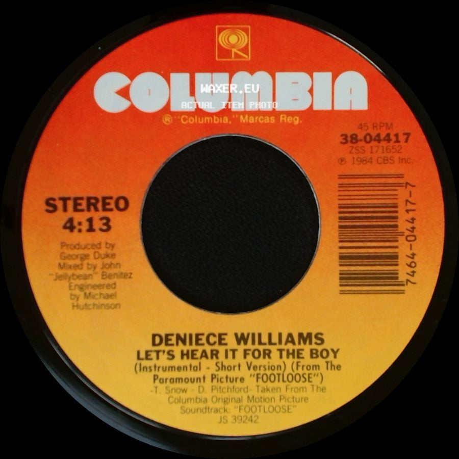 Deniece Williams - Let's Hear It For The Boy / Let's Hear It For The Boy side B