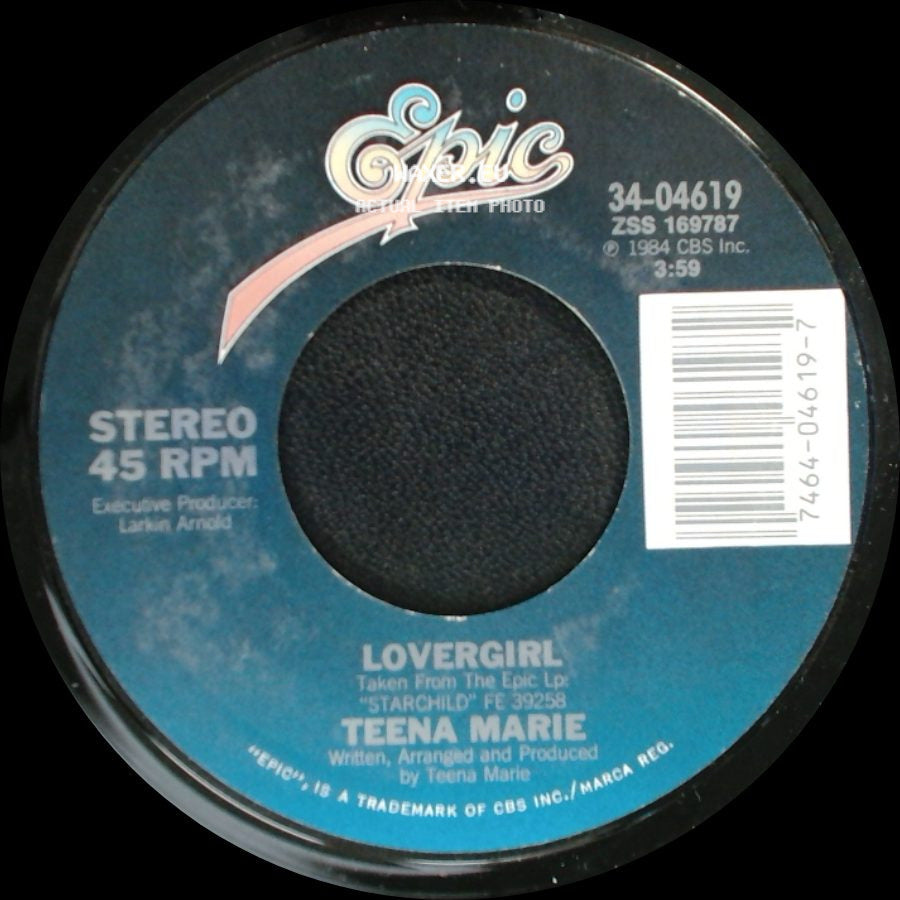 Teena Marie - Lovergirl (Instrumental) / Lovergirl side B