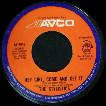 The Stylistics - Star On A Tv Show / Hey Girl, Come And Get It side B