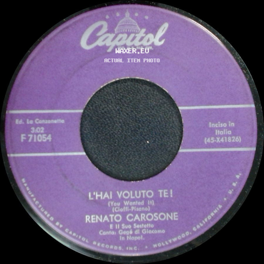 Renato Carosone - L'hai Voluto Te! / 'a Casciaforte (The Safe) side A