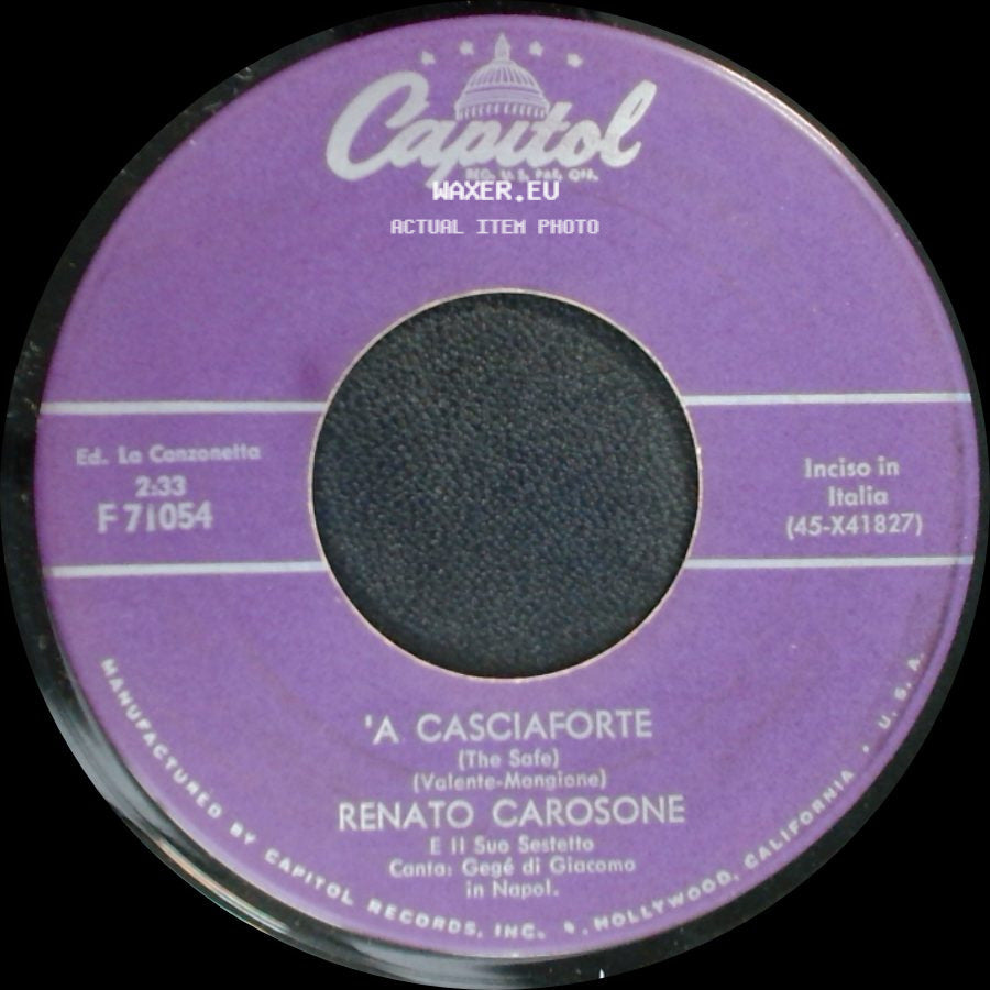 Renato Carosone - L'hai Voluto Te! / 'a Casciaforte (The Safe) side B