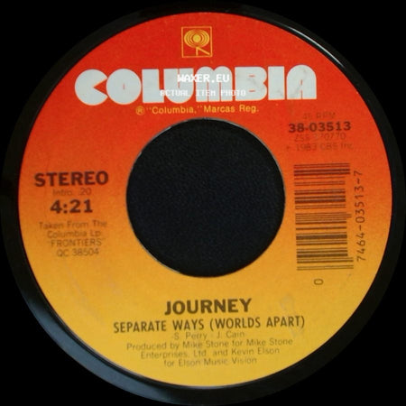 Journey - Frontiers / Separate Ways (Worlds Apart) side B