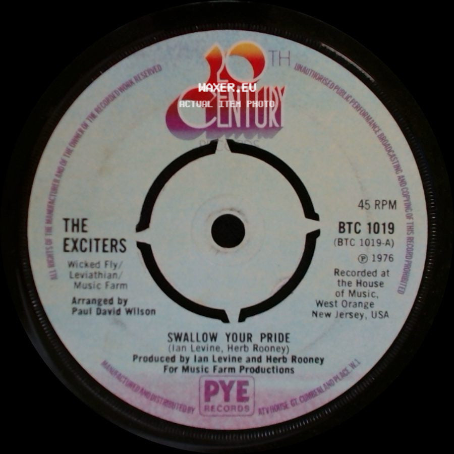 The Exciters - Swallow Your Pride / Pride Comes Before A Fall side A