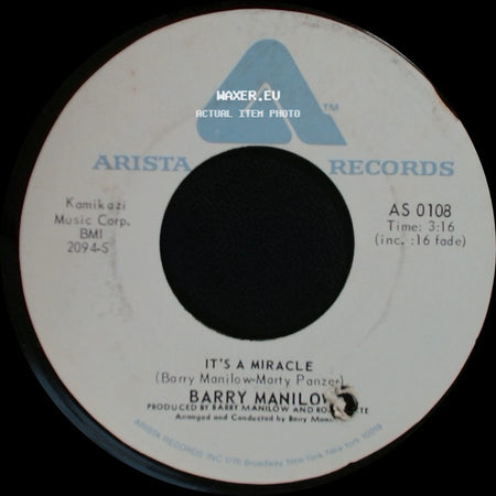 Barry Manilow - One Of These Days / It's A Miracle side B
