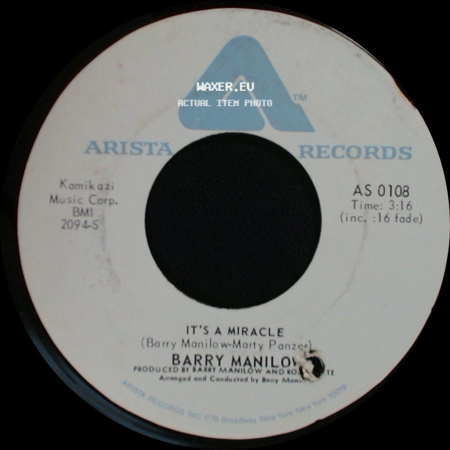 Barry Manilow - One Of These Days / It's A Miracle side B