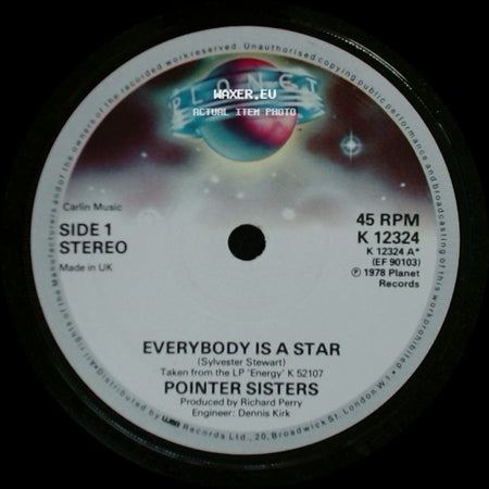 Pointer Sisters - Everybody Is A Star / Lay It On The Line side A