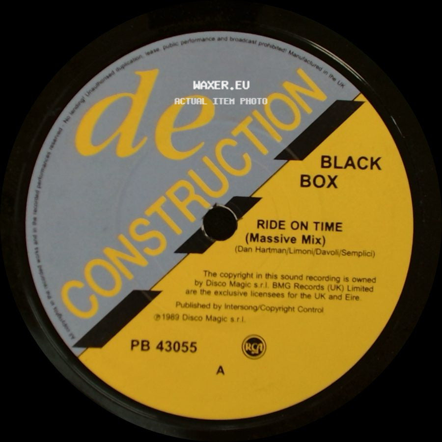 Black Box - Ride On Time (Massive Mix) / Ride On Time (Massive Mix) side B