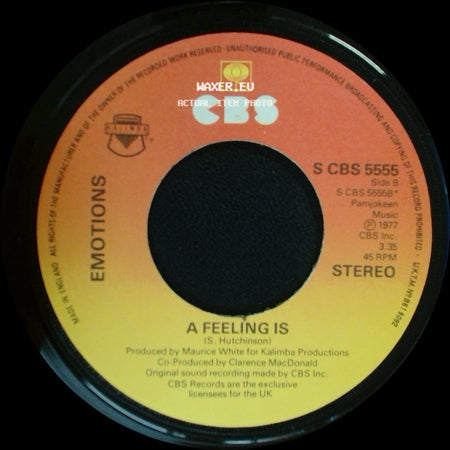 Emotions - Best Of My Love / A Feeling Is side B