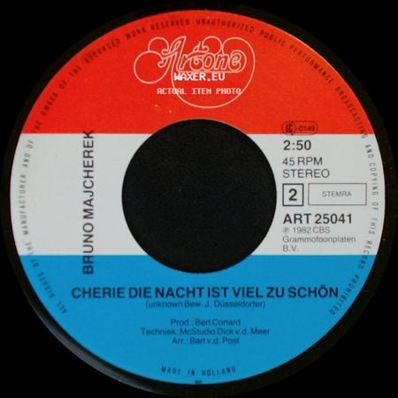 Bruno Majcherek - Cherie Die Nacht Ist Viel Zu Schön / Oh, Donna Clara side A