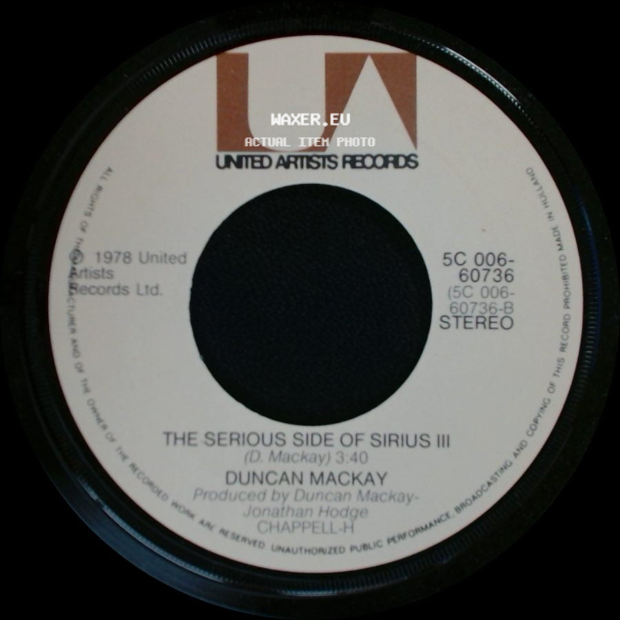 Duncan Mackay - The Serious Side Of Sirius Iii / Sirius Iii side A