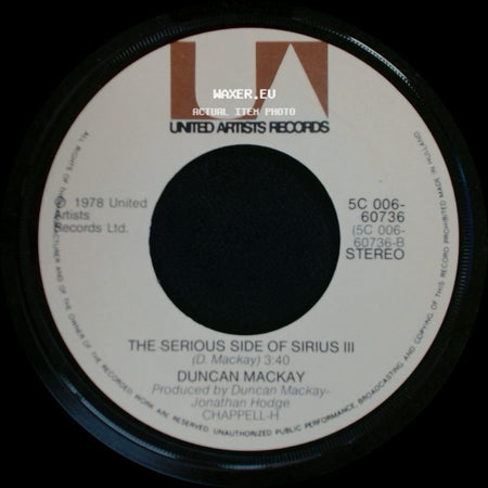 Duncan Mackay - The Serious Side Of Sirius Iii / Sirius Iii side A
