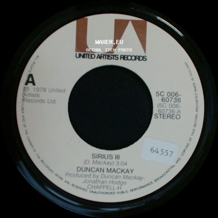 Duncan Mackay - The Serious Side Of Sirius Iii / Sirius Iii side B