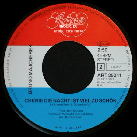 Bruno Majcherek - Cherie Die Nacht Ist Viel Zu Schön / Oh, Donna Clara side A