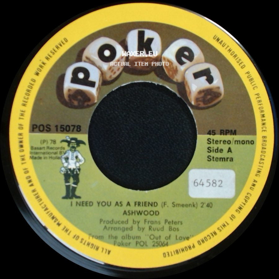 Ashwood - I Need You As A Friend / Drifters Love side A