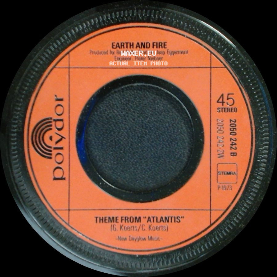 Earth And Fire - Theme From "Atlantis" / Maybe Tomorrow, Maybe Tonight side A