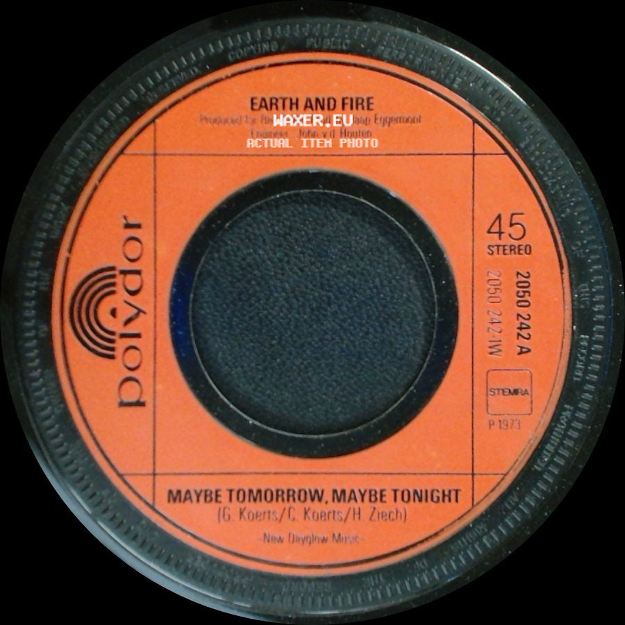 Earth And Fire - Theme From "Atlantis" / Maybe Tomorrow, Maybe Tonight side B