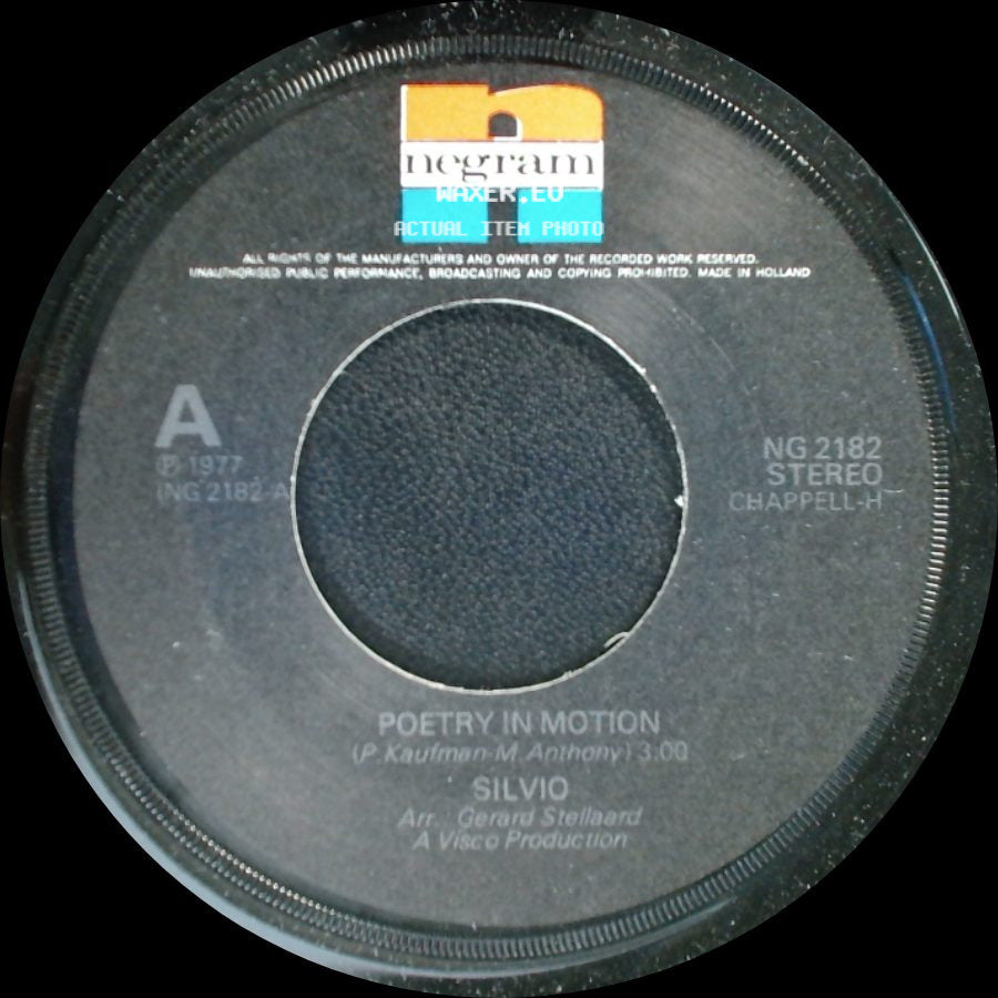 Silvio - Tommy's Friend / Poetry In Motion side B