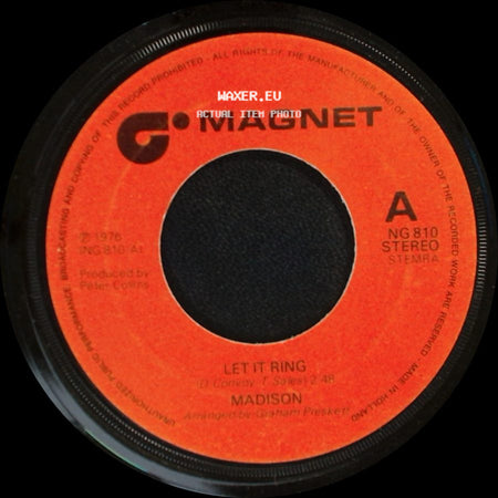 Madison - My Girl Don't Do Dat / Let It Ring side B