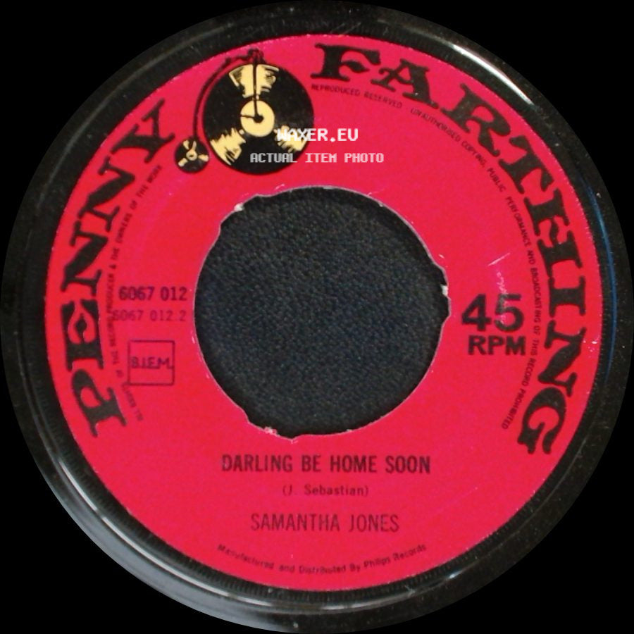Samantha Jones - Darling Be Home Soon / My Way (Comme D'habitude) side A
