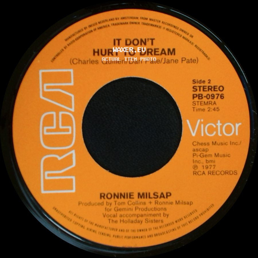 Ronnie Milsap - It Was Almost Like A Song / It Don't Hurt To Dream side B
