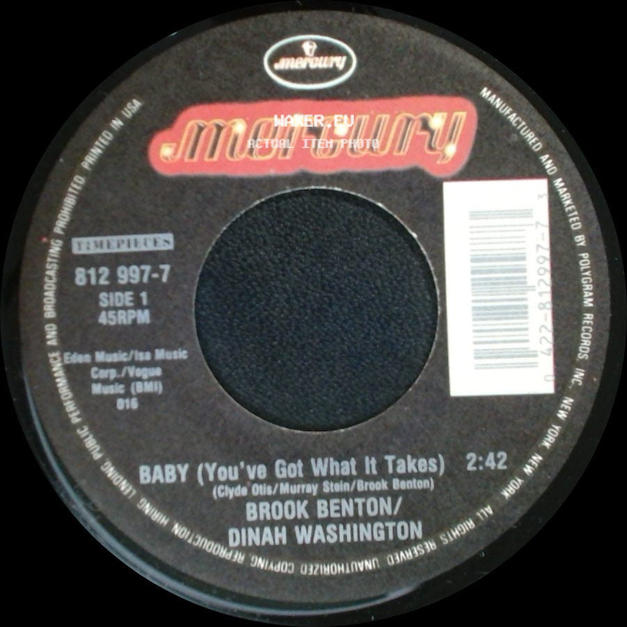 Brook Benton / Dinah Washington - Baby (You've Got What It Takes) / A Rockin' Good Way (To Mess Around And Fall In Love) side A