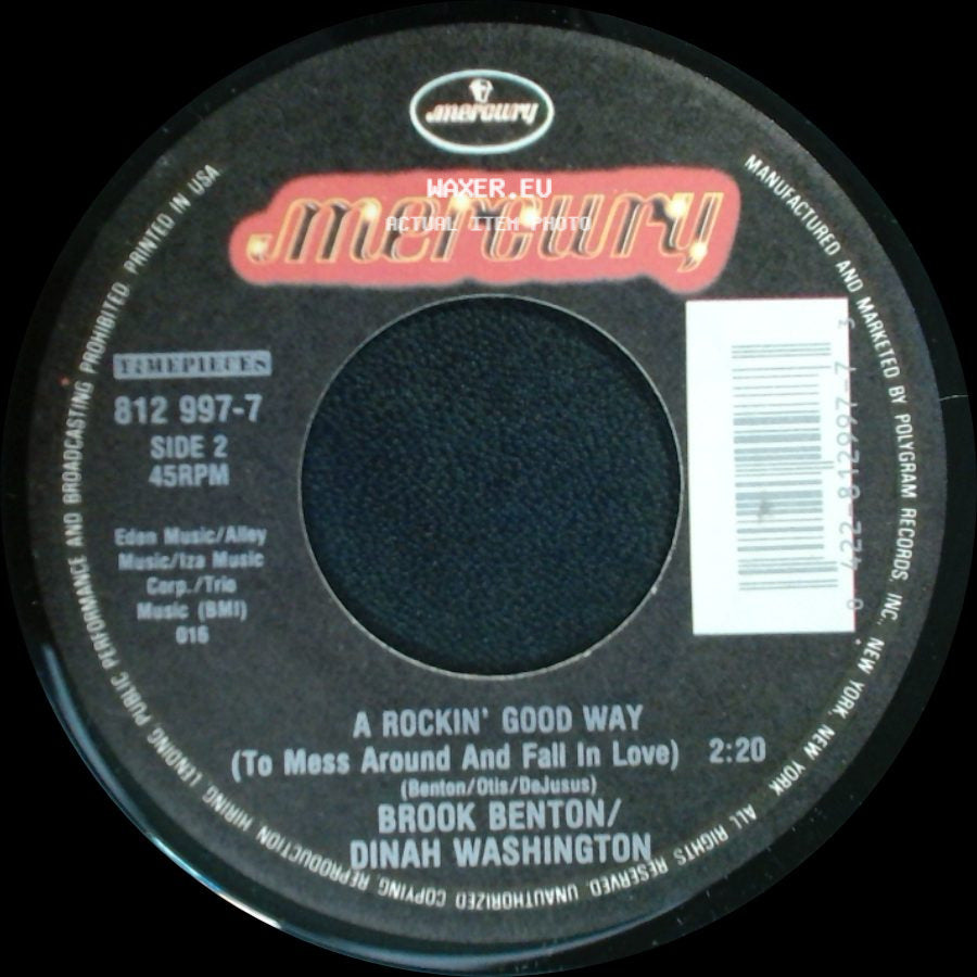 Brook Benton / Dinah Washington - Baby (You've Got What It Takes) / A Rockin' Good Way (To Mess Around And Fall In Love) side B