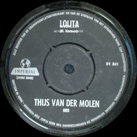 Thijs Van Der Molen - Lolita / Drinke Totteme Zinke (Lilly The Pink) side A