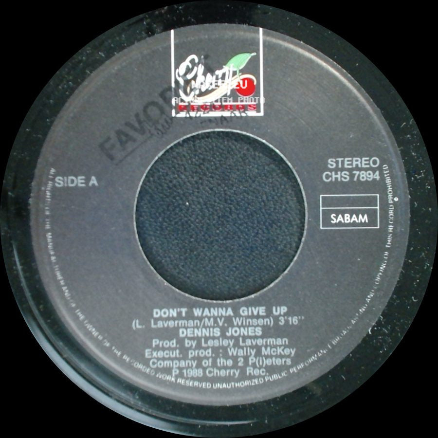 Dennis Jones - Don't Wanna Give Up / Together Forever side A