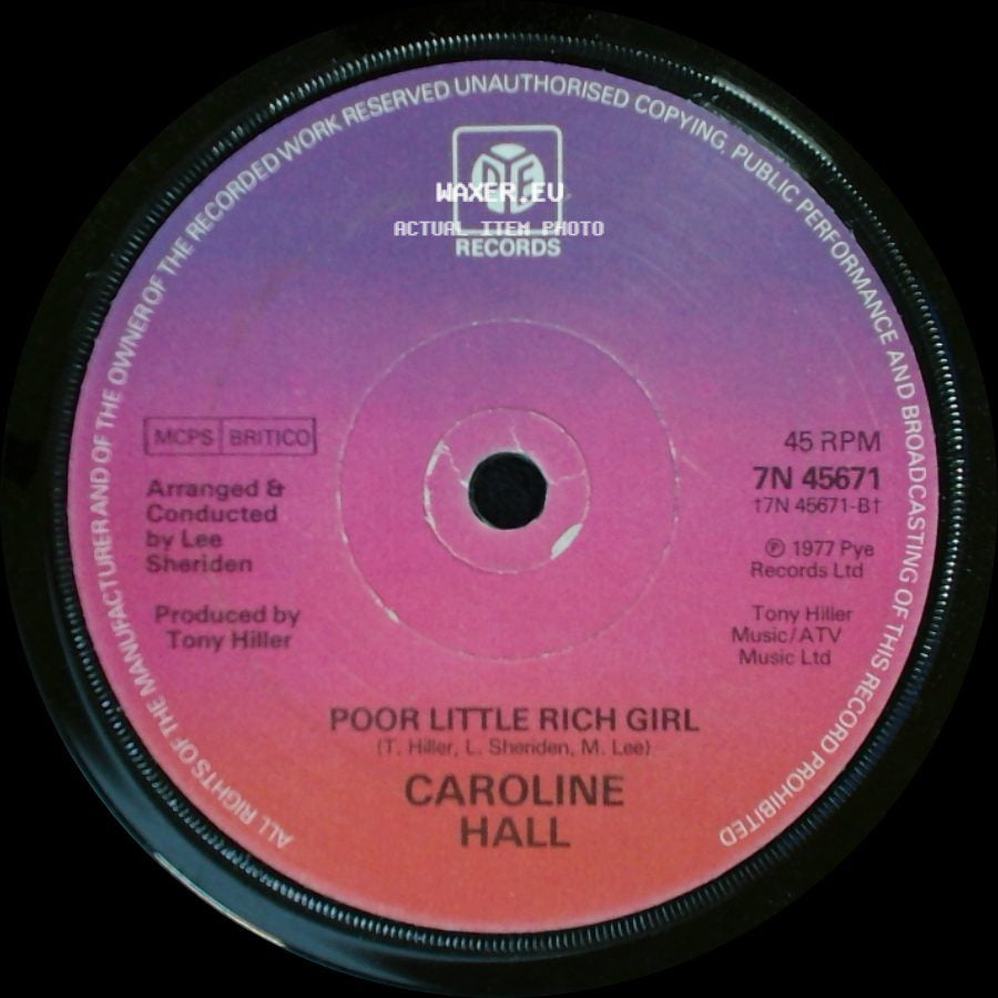Caroline Hall - Poor Little Rich Girl / Come On Along To My Place side A