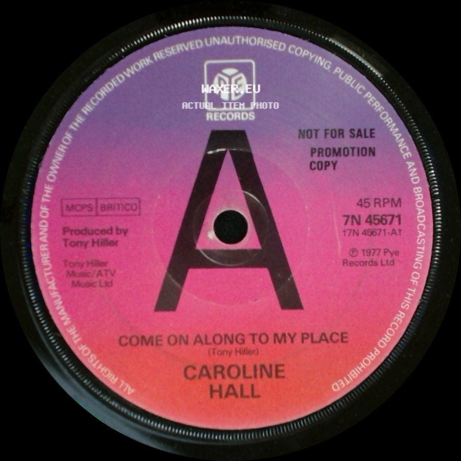 Caroline Hall - Poor Little Rich Girl / Come On Along To My Place side B