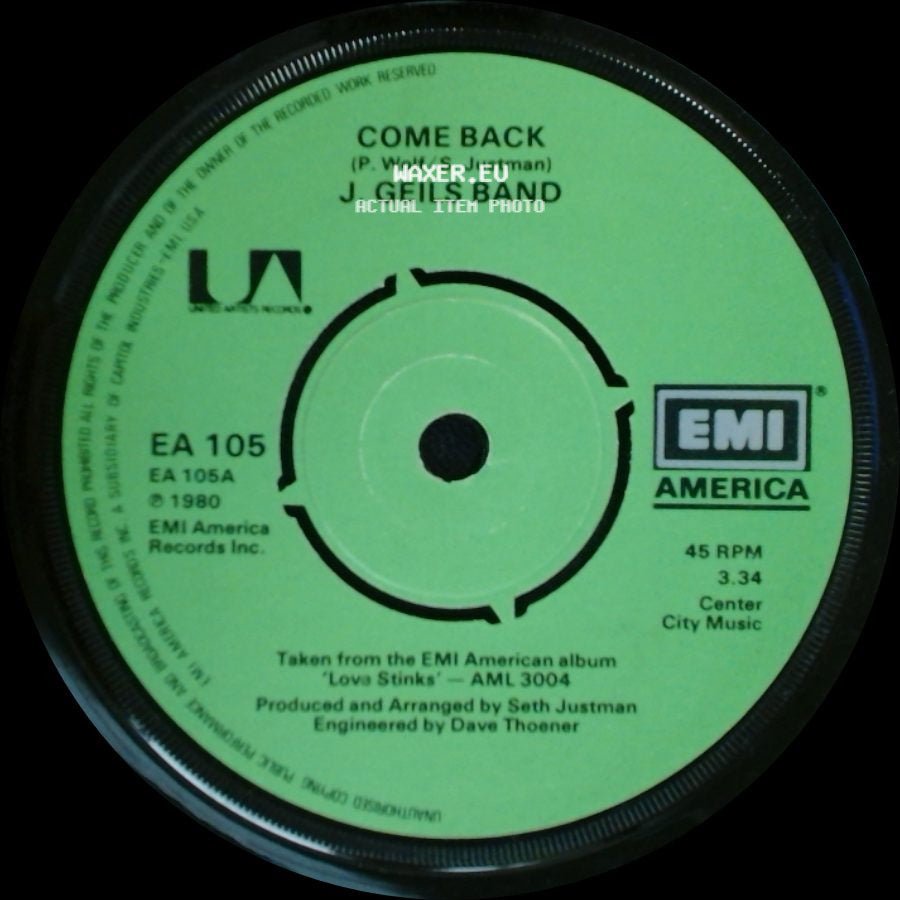 J. Geils Band - Come Back / Takin' You Down side A