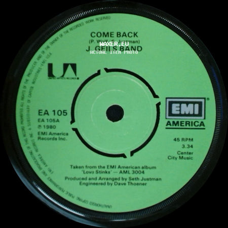 J. Geils Band - Come Back / Takin' You Down side A