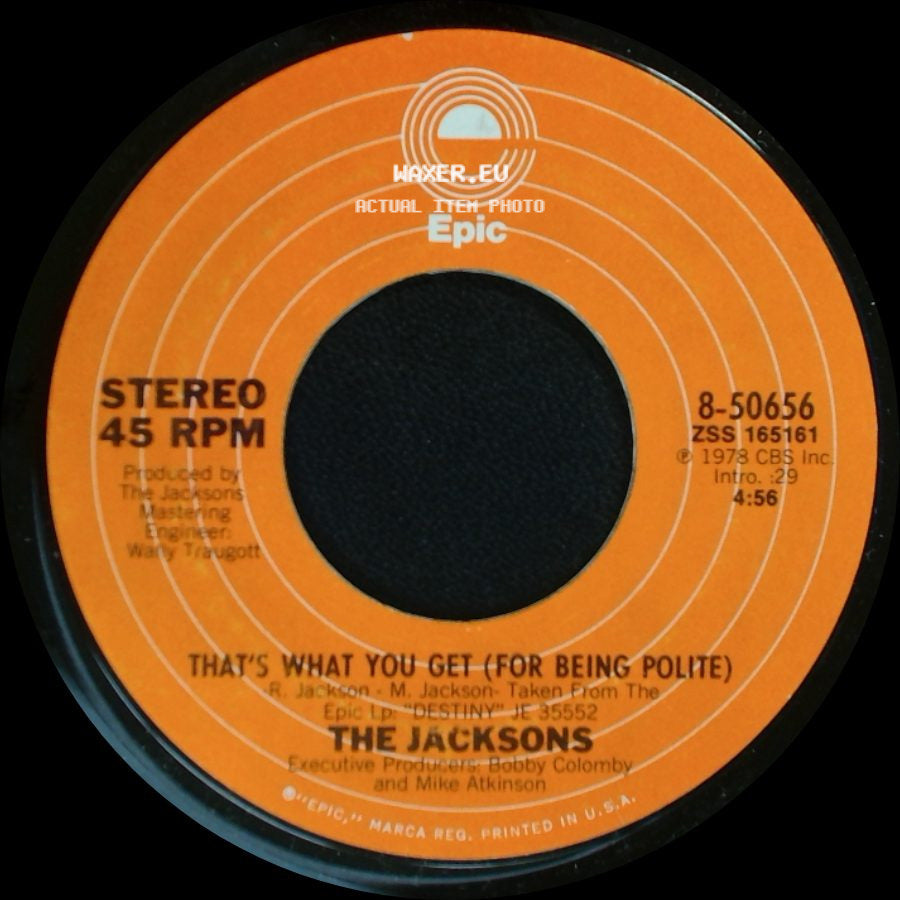 The Jacksons - That's What You Get (For Being Polite) / Shake Your Body (Down To The Ground) side A