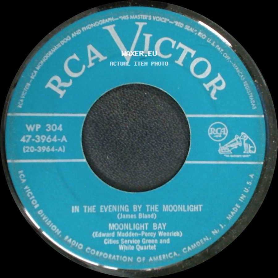 Cities Service Green And White Quartet - In The Evening By The Moonlight / Moonlight Bay / Just A Dream Of You, Dear side A