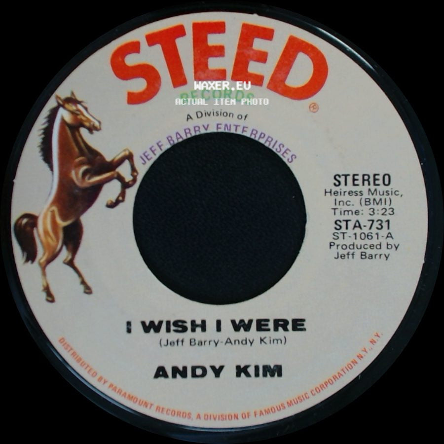Andy Kim - Walkin' My La De Da / I Wish I Were side B