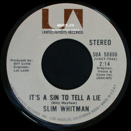 Slim Whitman - That's Enough For Me / It's A Sin To Tell A Lie side B