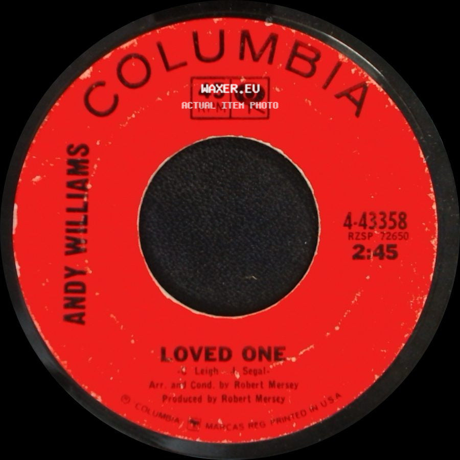 Andy Williams - Ain't It True / Loved One side B