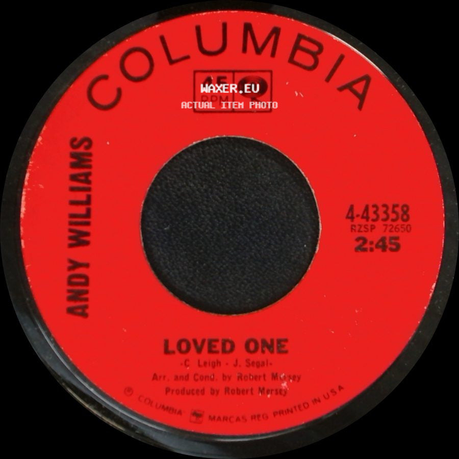 Andy Williams - Ain't It True / Loved One side B