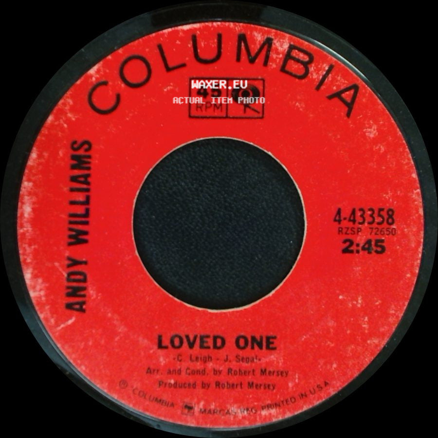 Andy Williams - Ain't It True / Loved One side B