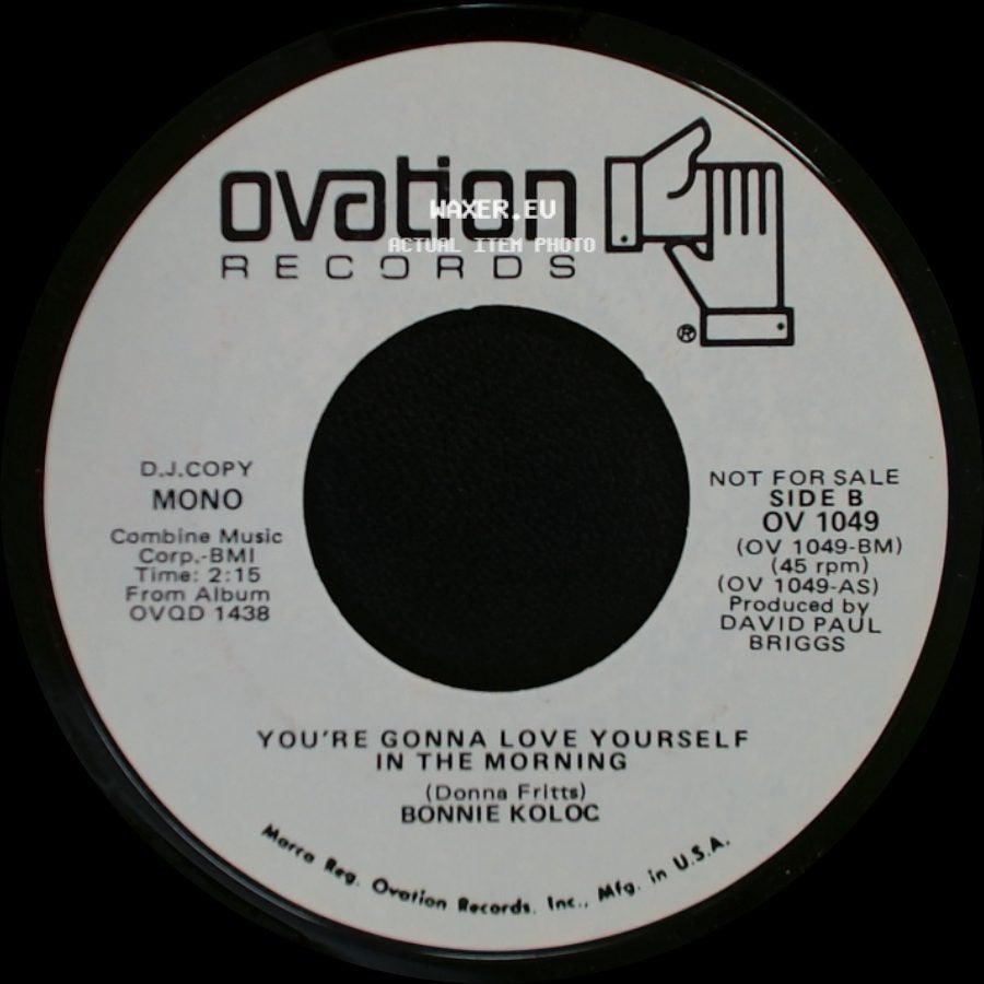 Bonnie Koloc - You're Gonna Love Yourself In The Morning / You're Gonna Love Yourself In The Morning side B