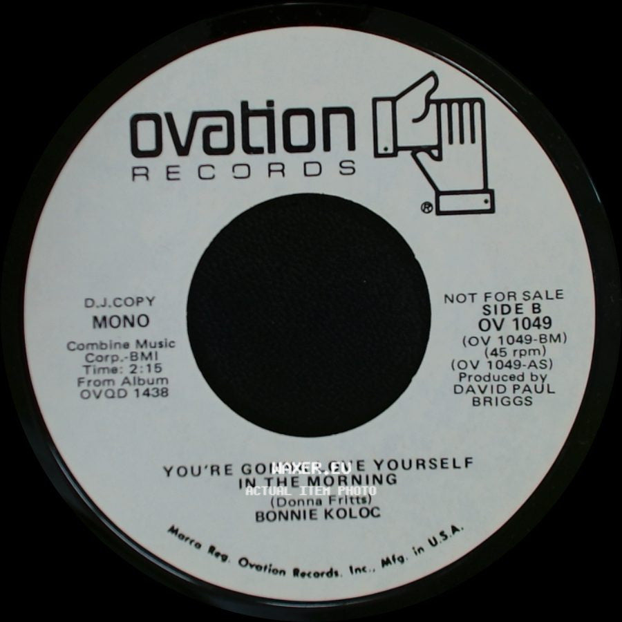 Bonnie Koloc - You're Gonna Love Yourself In The Morning / You're Gonna Love Yourself In The Morning side B