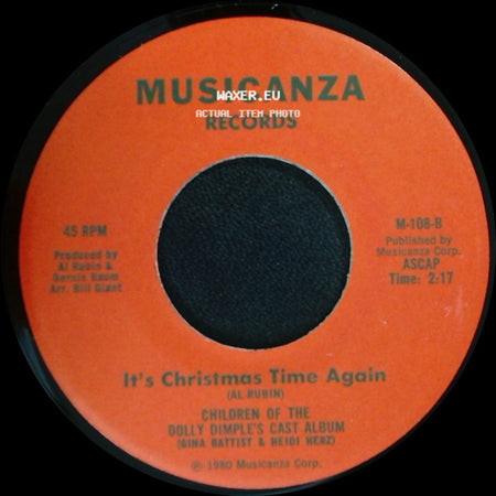 Children Of The Dolly Dimple's Cast Album - I Love My Dolly / It's Christmas Time Again side B