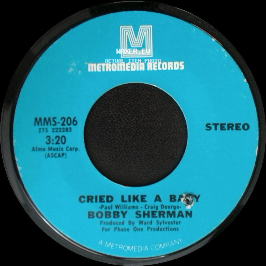 Bobby Sherman - Is Anybody There / Cried Like A Baby side B