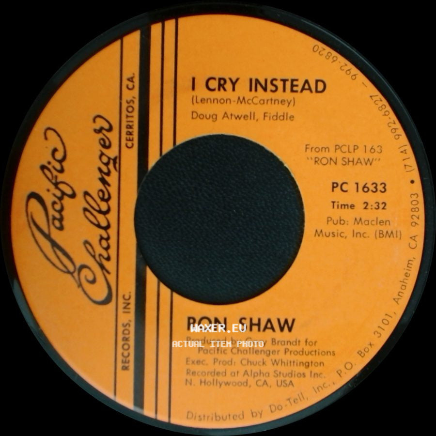 Ron Shaw - I Cry Instead / Kansas City side A