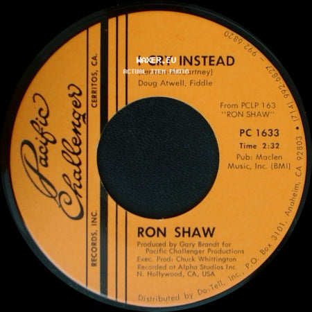 Ron Shaw - Kansas City / I Cry Instead side B