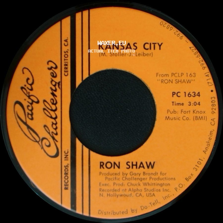 Ron Shaw - Kansas City / I Cry Instead side A